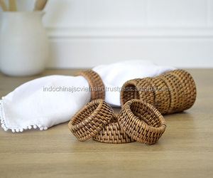 Anneau de serviette rond en rotin pour femmes, beaux accessoires de cuisine - Product Image 5