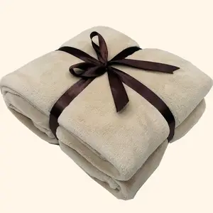 Cobertor de lã coral extra grosso, personalizado, estampado, barato, macio, poliéster, flanela