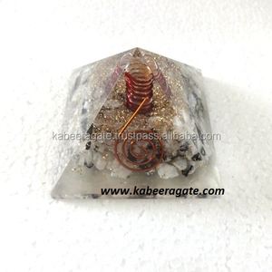Wholesale Orgone Pyramids : Rainbow Moonstone Orgone Pyramid with <b>Crystals</b> <b>Wand</b> - Product Image 1