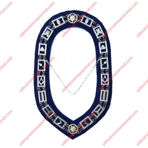 Masonic Regalia Master Mason Blue House ลอดจ์ปลอกคอกำมะหยี่สีฟ้า - Product Image 1