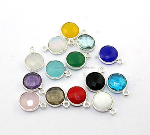 Connecteur de pierres précieuses pour lunette, 1 pièce, collection tendance, connecteur de pierres précieuses pour décor, en argent plaqué argent - Product Image 1