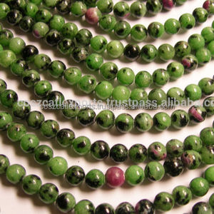 Rubis naturel Zoisite 4mm perles rondes en pierre - Product Image 2