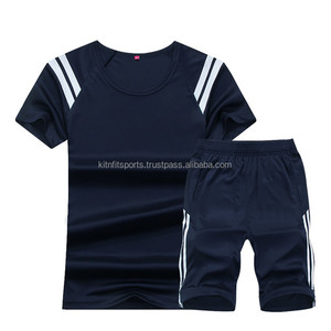 ชุดวอร์มลำลองสำหรับฤดูร้อน แบบ unisex เสื้อยืดและกางเกงขายาวสองชิ้น ชุดกีฬาขนาดใหญ่พิเศษ ระบายอากาศได้ดี ผลิตจากผ้าฝ้ายฟลีซ 100% ดีไซน์ 2-in-1 - Product Image 2