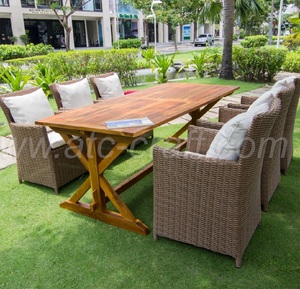 Conjunto de comedor de lujo, muebles de mimbre, RADS-022 estilo 2 - Product Image 1