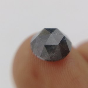 เพชรดำทรงกลมธรรมชาติ 2.00 กะรัต ทรงโรสคัท ราคาไม่แพง - Product Image 4