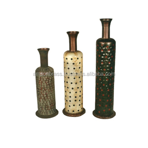 <b>Set</b> of <b>3</b> Decorative Hammered Flower <b>Vase</b> Decorative Matte Flower <b>Vase</b> High Standard Quality Home Decor <b>Vase</b> - Product Image 3