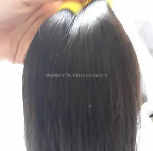 55センチメートルNatural Virgin Straight Hair In Bulk - Single Type