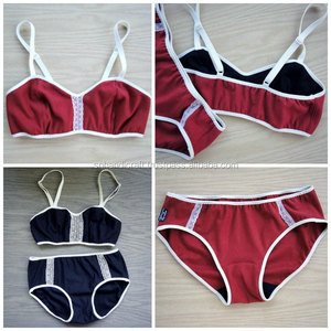 Lace Lingerie Crimson Red Cream Handmade Underwear Womens Red Lace UnderwearHandmade Creations - Product Image 1