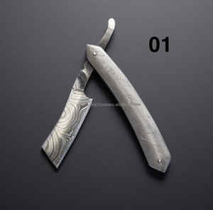 Rasoir barbe lisse damas professionnel à bord droit pour hommes, qualité Salon, avec manche en bois, coupe spéciale pour le rasage - Product Image 1