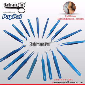 Pinzas de extensión de pestañas curvadas, herramienta profesional de peso ligero con revestimiento de titanio - Product Image 2