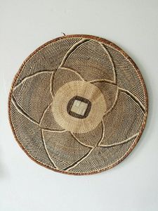 Cesta de decoración de arte de pared de ratán redonda hecha a mano de alta calidad estilo de pueblo Popular barato al por mayor para decoración del hogar - Product Image 6