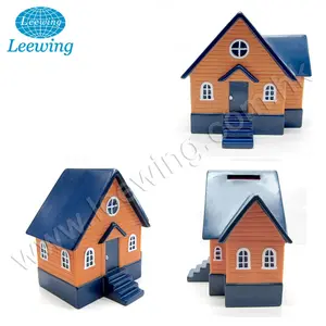 Forma da Casa de Plástico ecológico Piggy Bank Money Saving Box Coin Bank