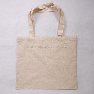 Bolsas de algodón reciclables ecológicas personalizables, bolsa de compras de lona reutilizable con impresión personalizada hecha en Vietnam - Product Image 5