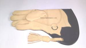 Guante de cuero nobuk de dos capas para trampa de animales para caza de cetrería - Product Image 4