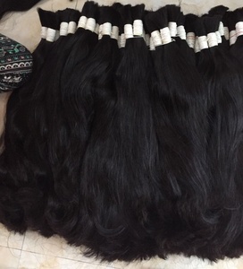 Cabello humano vietnamita de doble estiramiento, pelo liso a granel, color negro natural, cabello virgen remy 100% - Product Image 3