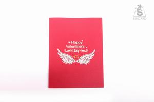 การ์ด3D ป๊อปอัป kirigami รูปหัวใจมีปีกสำหรับวันวาเลนไทน์การ์ดขอบคุณหัตถกรรมกระดาษการ์ดอวยพร - Product Image 6