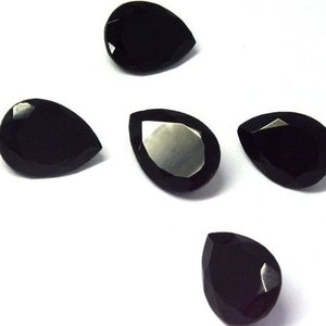 8mm 10mm spinelle noir naturel à facettes calibré poire coupe pierres précieuses en vrac grossiste en ligne prix d'usine du fournisseur concessionnaire - Product Image 1