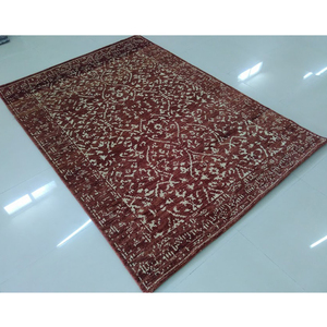 พรมตกแต่งลายดอกไม้สไตล์คลาสสิกสมัยใหม่ ทำจากขนสัตว์อย่างดี ผลิตด้วยมือ สำหรับปูพื้นบ้าน พรมดีไซน์เนอร์ สั่งซื้อขั้นต่ำ 1 ชิ้น - Product Image 1