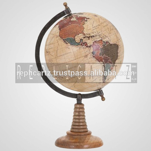ลูกโลกไม้ธรรมชาติคุณภาพสูงตกแต่งแบบตั้งโต๊ะที่ทันสมัยสำหรับบ้านโรงเรียนสำนักงาน-การศึกษาของขวัญทางภูมิศาสตร์ - Product Image 2