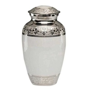 Platine blanc métal commémoratif classique laiton/aluminium adultes cendres de funérailles humaine urnes de crémation Style américain/européen - Product Image 1
