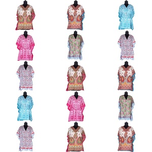 Hot Sale Fashion Short Cotton Maxi Dresses V Neck <b>Beach</b> Short <b>Kaftan</b> Womens Cotton <b>Kaftan</b> Maxi Sundress Loose Dress Hippie Boho - Product Image 1