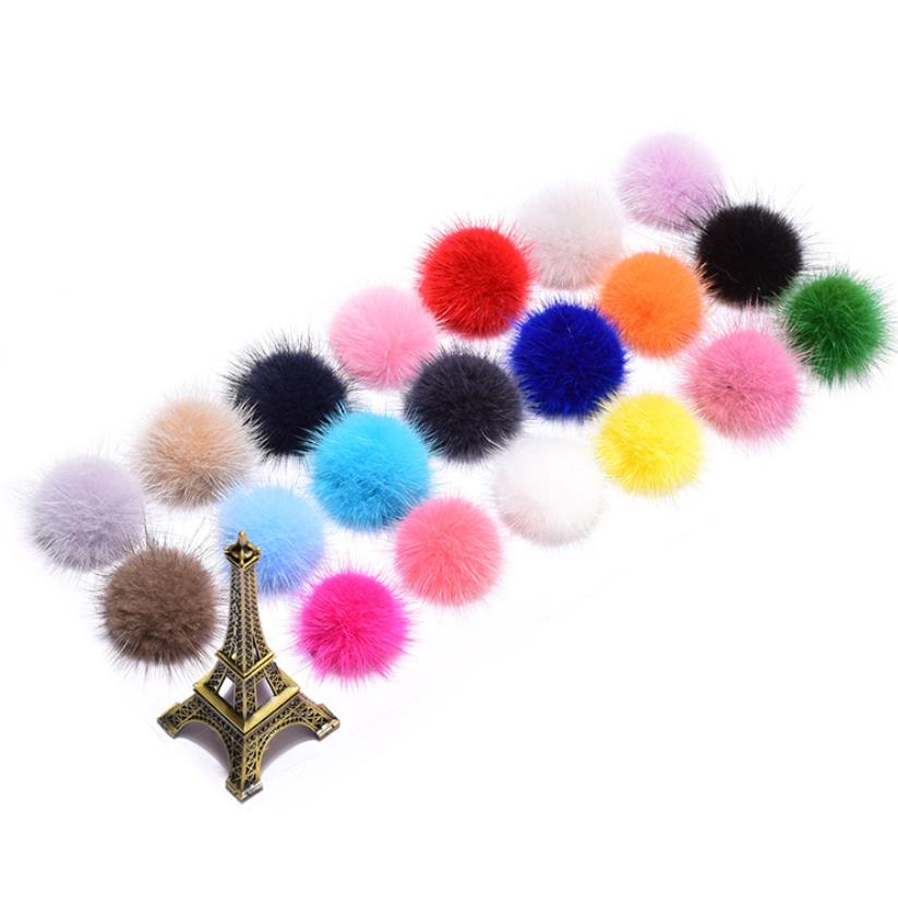 2023, китайская фабрика, оптовая цена, красочные 3 см, 4 см, 5 см, 6 см, норковые помпоны из меха норки