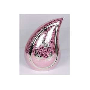Urne funéraire en forme de larme gravée de couleur rose élégante Urnes commémoratives en forme de larme de haute qualité pour cendres humaines Urnes décoratives - Product Image 1
