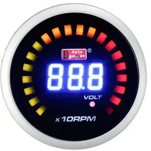 Tốt nhất 52 mét Điện rpm Meter <span class=keywords><strong>tachometer</strong></span> cho ô tô New LCD và LED hiển thị 12V điện áp cho xe phần sản xuất - Product Image 1
