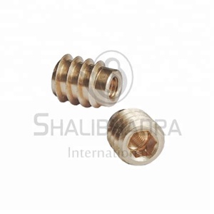 Insert hexagonal sans tête en laiton de haute qualité, structurellement solide, finition polie, marque Shalibhadra, certifié ISO, industrie lourde - Product Image 1