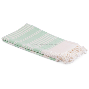 Anatolia Pestemal ผ้าขนหนูตุรกี,ผ้าเช็ดตัวแบบพกพาสีเขียวคอลเลกชันคลาสสิก - Product Image 1