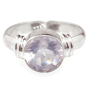 Bagues en argent Sterling 925 améthyste rose de forme ronde, bijoux en argent Sterling 925, vente en gros, bijoux en argent 925 - Product Image 2