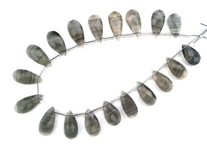 Pierres précieuses en Fluorite naturelle à facettes en forme de poire, perles de Briolette, vente en gros, fabrication de bijoux naturels - Product Image 4