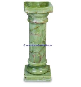 Pedestales de Ónix Verde, Decoración de Exterior, Superficie de Mármol Pulido, Estilo Afgano - Product Image 1