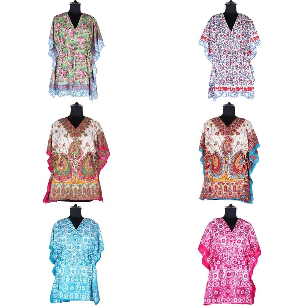 2023 Design African Bazin Dress Lady Short Kaftan