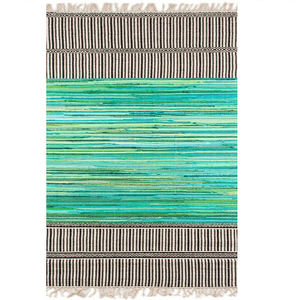 Alfombras rectangulares de algodón con diseño Kilim antideslizante ecológico, alfombra para el hogar de Color Natural para sala de estar, cocina y uso en la cama - Product Image 1