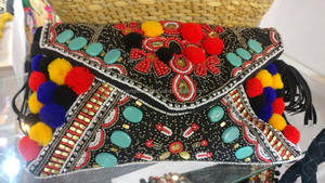 Bolsos de Mano de Diseño Estilo Boho Hechos a Mano en India para Mujer, Elegantes Bolsos de Hombro con Cuentas para Fiestas, Compras y Eventos, Bolsos de Mensajero Bohemios - Product Image 2