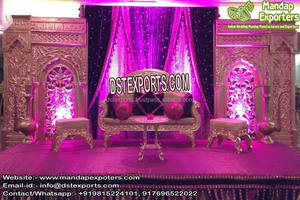 Aires de mariage indiens du sud-indien, maquillage de scène de luxe, en Fiber dorée, nouvelle collection, dépliant, ouvert - Product Image 5