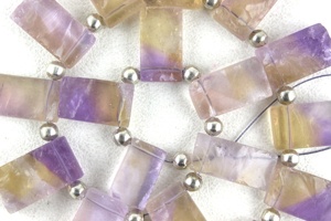 18 pièces en forme de rectangle glorieux, pierre précieuse amétrine brute naturelle, multicolore, coupée à la main, grossiste indien de pierre de fabrication de bijoux - Product Image 3