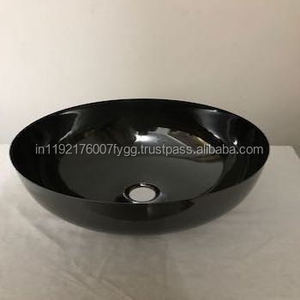 Matériel nickelé noir rond de porcelaine et en métal de lavabo/évier de lavabo d'acier inoxydable - Product Image 1