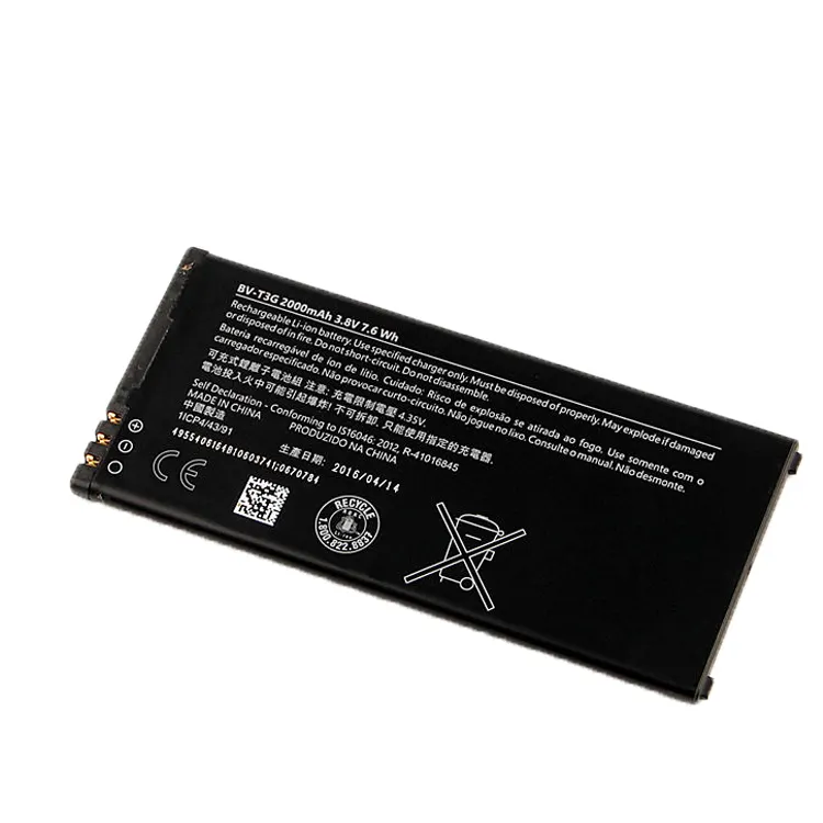 OEM Yeni Fabrika Fiyat Telefon BVT3G BLT5A Pil Microsoft Nokia Lumia 650 Için BV-T3G 550 BL-T5A