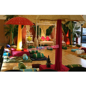 Muslim <b>Wedding</b> Sangeet Function Stage Set Indian <b>Wedding</b> Mehandi Stage With Swing Decors Muslim <b>Wedding</b> Mehandi Stage Australia - Product Image 1