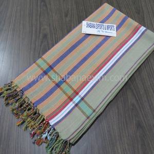 Kikoy-toallas de playa de algodón con flecos, toalla rectangular para baño Sarong, Kikoy, fabricantes en la India - Product Image 6