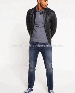 แจ็กเก็ตมอเตอร์ไบค์ใส่ได้พอดีตัวมีซิปหนังแกะแท้ขนาดพลัสไซส์สั่งได้ตามต้องการคอลเลกชันใหม่ - Product Image 3