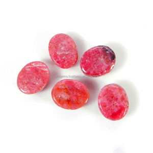 5 Pcs Lotto del Commercio All'ingrosso Naturale <span class=keywords><strong>Rhodonite</strong></span> 10x8mm Ovale Cabochon 21.80 Cts Allentati Della Pietra Preziosa Per Monili Che Fanno - Product Image 2