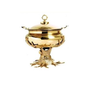 Restaurants Kitchen Tabletop <b>Food</b> Supplies Brass Chafing Dish 1 Qt Fuel-Powered Gas Heating Wedding Party Tableware Decorative - Product Image 1