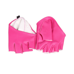 Gants en cuir de vache unisexe de haute qualité pour adultes respirant doux véritable doigt coupé pour Pole Dancing Sports & Entertainment - Product Image 1