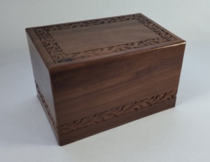 Blue Memorial Urn for Human Ashes Cremation Urns /Memorial Urn/Memory <b>Box</b> - Tree of Life Wooden Urns Wooden Urn - Product Image 6