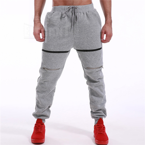 กางเกงวอร์มขายาวมีกระเป๋ามีซิปผ้าฟลีซ,กางเกงวอร์มขายาวลำลองสไตล์ฮิปฮอปใส่เพื่อให้ความอบอุ่นในฤดูหนาว - Product Image 3