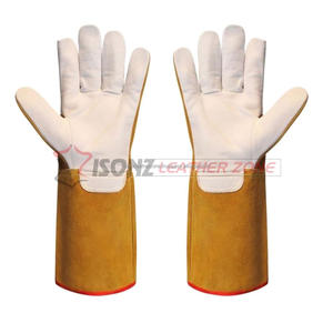 Guantes de Soldadura TIG Mig ISONZ Personalizados de Cuero de Vaca de Primera Calidad, 35CM, Resistentes al Calor, Antivibración, Sin Silicona, para Acero Argonizado - Product Image 3