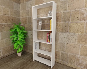 Estantería Goksu G 5 de lujo, superventas, muebles de aglomerado blanco moderno para el hogar, oficina, baño, escuela, sala de estar - Product Image 2